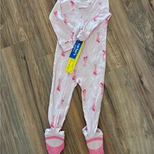 Carter's Pink Ballet Slipper Print Footie